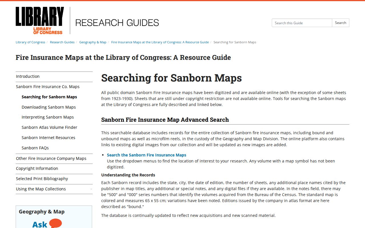 Porterville city directory historical Sanborn map search guide