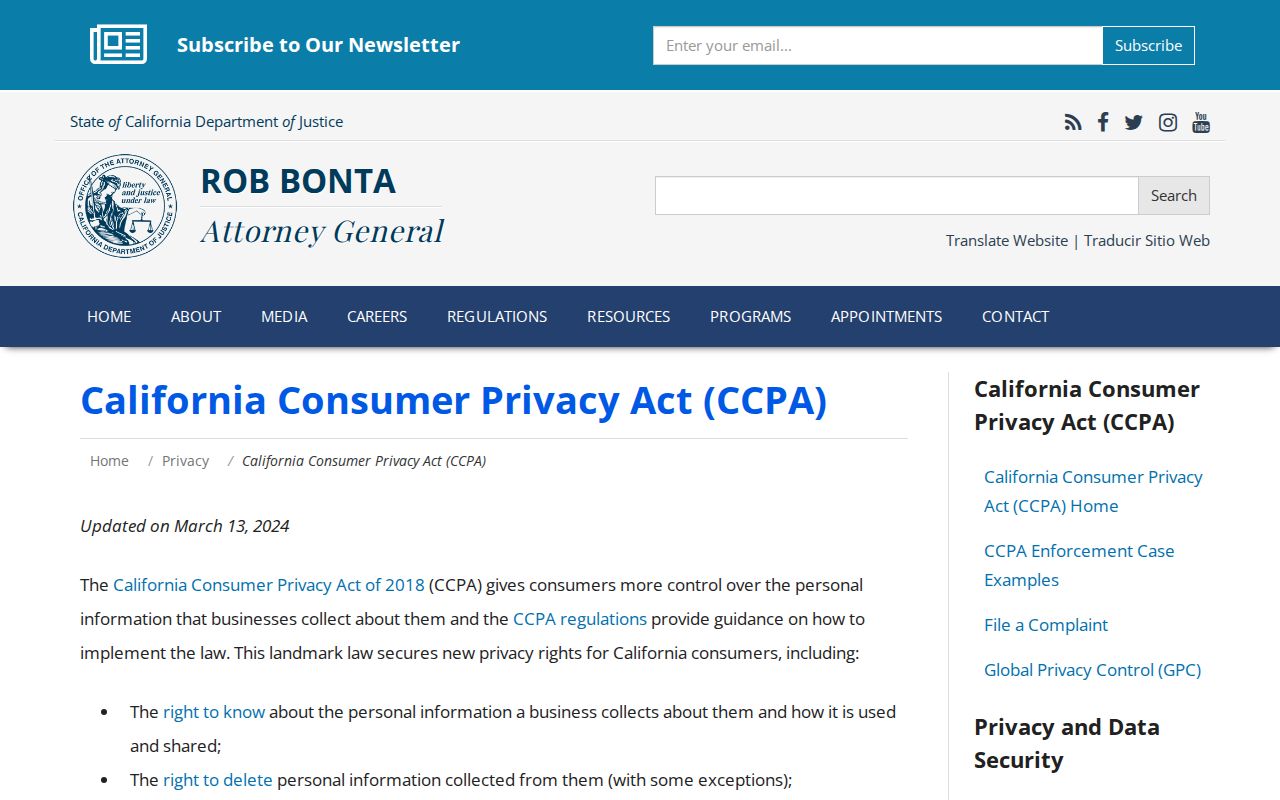 Porterville residents directory privacy view of California consumer privacy rights
