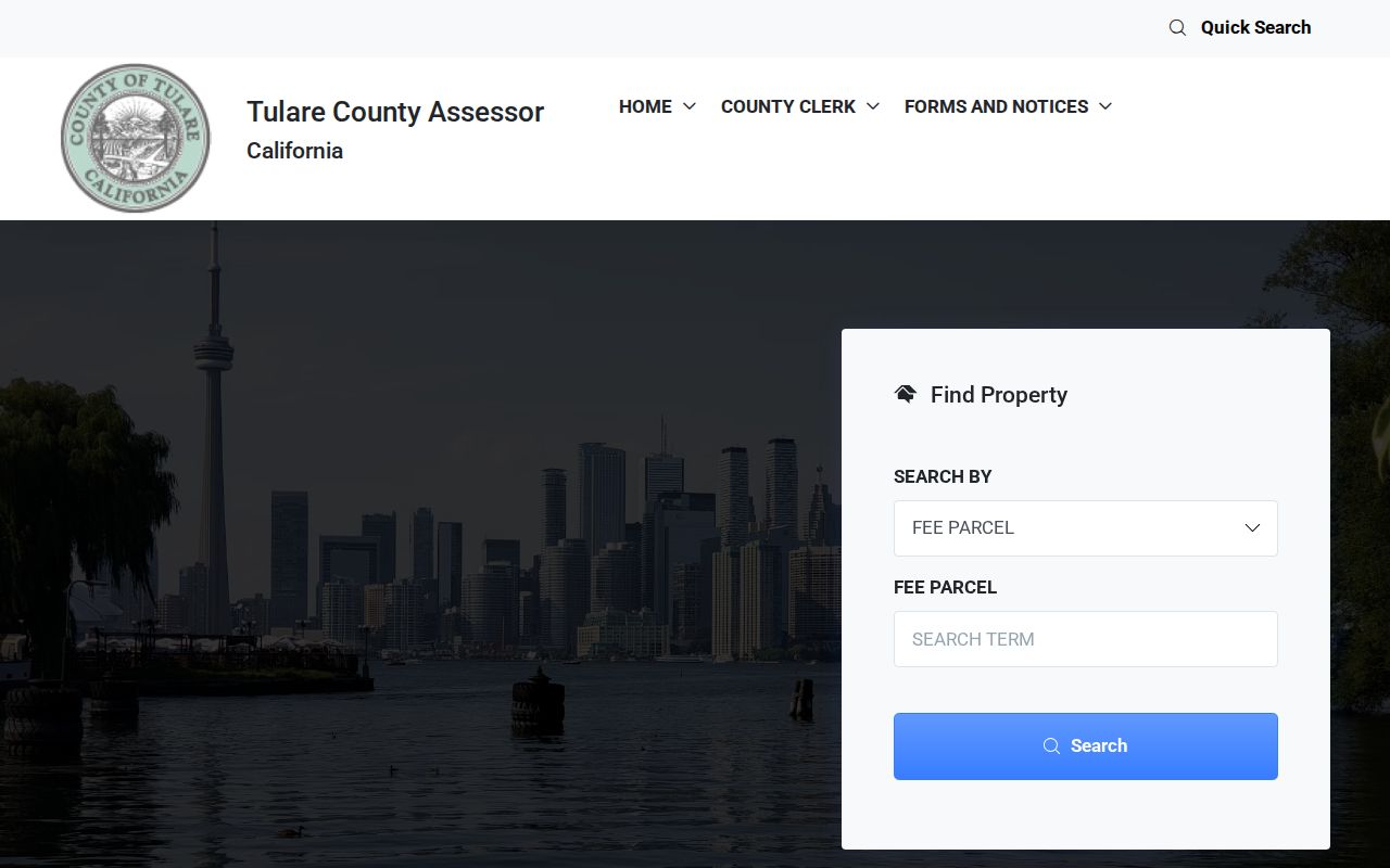 Porterville street directory property search application for address records